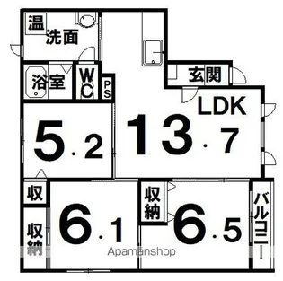Mハーモニー【3階】の間取り